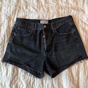 NEVER WORN Agolde Parker Black Denim Shorts 27